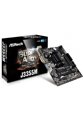 ASRock Материнська плата J3355M CPU Celeron J3355 (2.5 GHz)DC 2xDDR3 HDMI D-Sub mATX