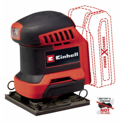 Einhell Шліфмашина вібраційна акумуляторна TE-OS 18/113 Li - Solo 18, 113х101мм 1.04кг без АКБ і ЗП