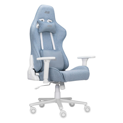 2E Gaming Крісло BUSHIDO II WE, тканина, 3D-Armrests, блакитний світлий