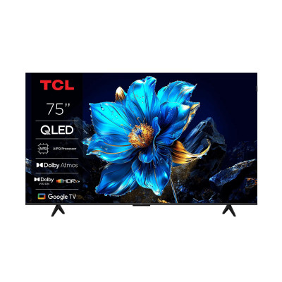 TCL Телевізор 75" QLED 4K 60Hz Smart Google TV Black