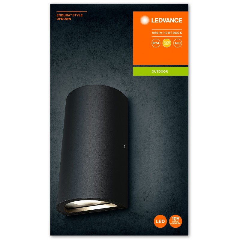 LEDVANCE Фасадний світильник LED ENDURA STYLE UPDOWN 12W, 3000К, чорний