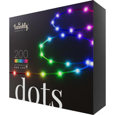 Twinkly Гірлянда Smart LED Twinkly Dots Lights RGB 200 IP44 10м прозорий кабель