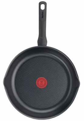 Tefal Сковорода з кришкою Day by Day, 28см, з кришкою, алюміній, бакеліт, скло, чорний