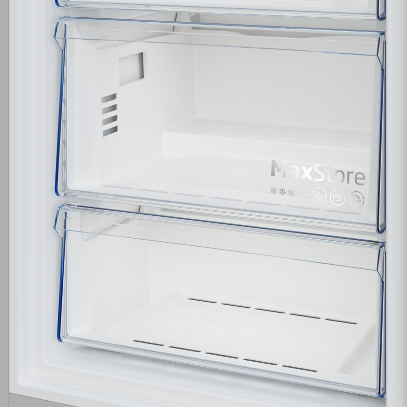 Beko Морозильна камера, 187x60x71, 286л, 1дв., A+, NF, нержавіюча сталь