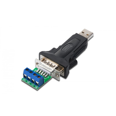 Digitus Адаптер USB 2.0 to RS232, RS485 incl., чорний Digitus Адаптер USB 2.0 to RS232, RS485 incl., чорний