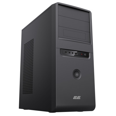 2E Корпус TeamX TMX01 з БЖ 2E ATX400W 2xUSB2.0 1x80мм VGA 310мм, ATX чорний