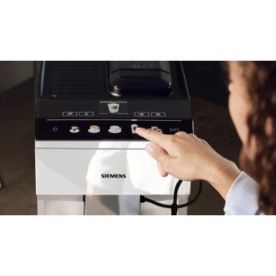 Siemens Кавомашина 1.9л, зерно + мелена, автомат.капучинатор, авторецептів - 10, білий Siemens Кавомашина 1.9л, зерно + мелена, автомат.капучинатор, авторецептів - 10, білий