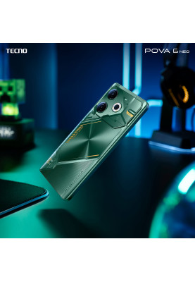 TECNO Смартфон POVA 6 NEO (LI6) 6.78" 8/256ГБ, 2SIM, 7000мА • рік, Comet Green