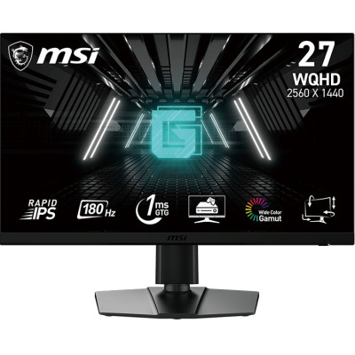 MSI Монітор 27" G272QPF-E2 2xHDMI, DP, Audio, IPS, 2560x1440, 180Hz, 1ms, sRGB 125%, FreeSync, Pivot