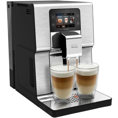 Krups Кавомашина Intuition Experience Hot&Cold, 3л, зерно, автомат.капучинатор, дисплей, авторецептів - 7, сенcор.керування, сріблястий