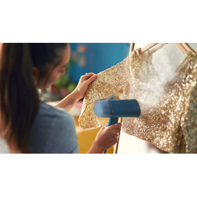 Philips Відпарювач компактний 3000 Series, 1000Вт, 100мл, постійна пара - 20гр, складана ручка, синій