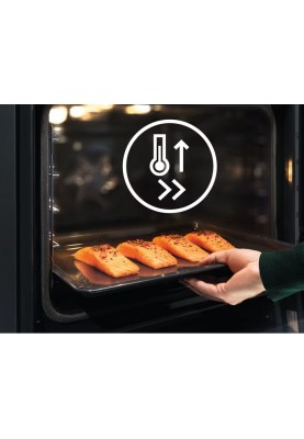 Electrolux Духова шафа електрична, 70л, А++, пара, дисплей, конвекція, ф-ція пароварки, телескопічні напрямні, чорний+нерж