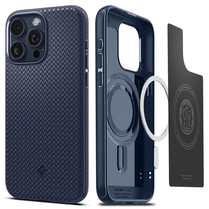 Spigen Чохол для Apple iPhone 15 Pro Mag Armor MagFit, Navy Blue