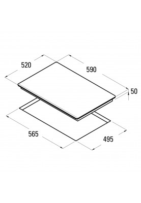 Cata Варильна поверхня індукційна, 60см, Giga 600, чорний