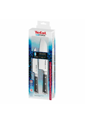 Tefal Набір ножів Ice Force, 2шт, нержавіюча сталь, пластик, чорний