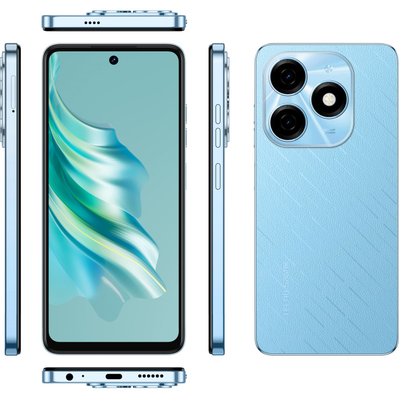 TECNO Смартфон Spark 20 (KJ5n) 6.56" 8/256ГБ, 2SIM, 5000мА•год, Magic Skin Blue