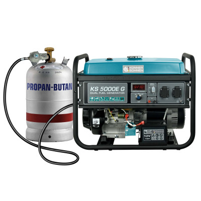 Könner & Söhnen Генератор газово-бензиновий KS 5000E G, 230В, 4.5кВт, електростартер, 77.0кг Könner & Söhnen Генератор газово-бензиновий KS 5000E G, 230В, 4.5кВт, електростартер, 77.0кг