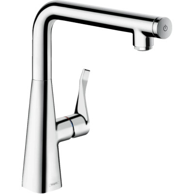 Hansgrohe Змішувач для кухні Metris Select, довж.виливу - 248мм, поворотний, важіль + кнопка, хром