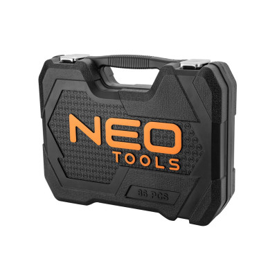 Neo Tools Набір інструментів, набір торцевих головок, 86шт, 1/2", 1/4", CrV, кейс