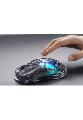 GravaStar Миша Mercury M2, BT/WL/USB-A, RGB, чорно-прозорий