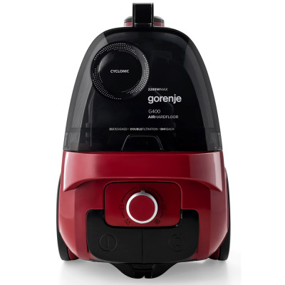 Gorenje Пилосос контейнерний, 800Вт, конт пилок -3.3л, HEPA, телескоп трубка, червоний