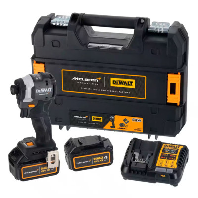 DeWALT Шурупокрут ударний акумуляторний XR Li-Ion 18В акб 2х4А·год 205Нм 3250об/хв 3800уд/хв кейс TSTAK, ЗП 1.0кг