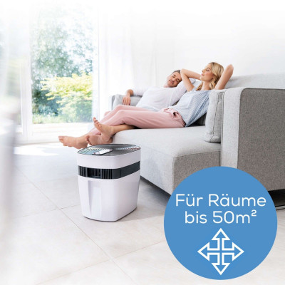 Beurer Очисник повітря Maremed, 50м2, 150м3/рік, дисплей, білий