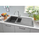 Grohe Мийка кухонна K400, граніт, прямокут., з крилом, 1000x500x205мм, чаша - 2, врізна, сірий граніт