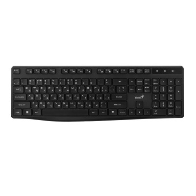 Genius Клавіатура мембранна KB-7200, 104key, WL, EN/UKR, чорний