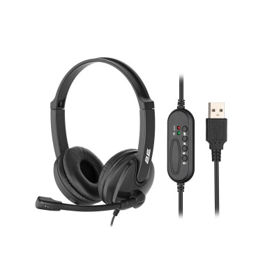 2E Гарнітура ПК стерео On-ear CH12 USB, omni-mic, 2м, чорний