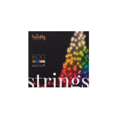 Twinkly Гірлянда Smart LED Twinkly Strings RGBW 600, Gen II, IP44, довжина 48м, кабель чорний