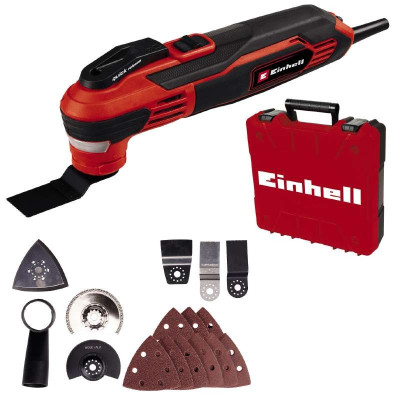 Einhell Багатофункціональний інструмент TE-MG 350 EQ, 350Вт, 11000-20000об•хв, LED, набір насадок, кейс, 1.31кг