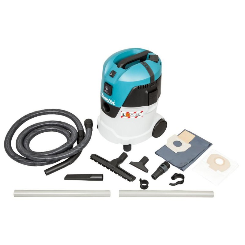 Makita Пилосос професійний VC2512L, 1000Вт, 210мБар, контейнер 25л, розетка 2600Вт, 7кг