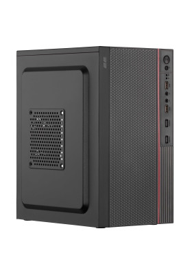2E Корпус TeamX TMX03 з БЖ 2E ATX400W, 2xUSB2.0, 1x80мм, VGA 220мм, mATX, чорний