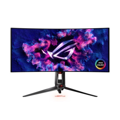 ASUS Монітор 33.9" ROG Swift PG34WCDM OLED, 3440x1440, 21:9, 240Hz, 0.03ms, DCI-P3 99%, CURVED, AdaptiveSync, HAS, HDR400