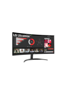 LG Монітор 34" 34WR50QC-B 2xHDMI, DP, Audio, VA, 3440x1440, 21:9, 100Hz, sRGB 99%, CURVED, FreeSync, HDR10