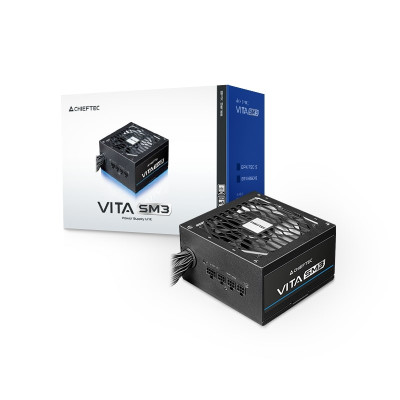 Chieftec Блок живлення Vita SM3 (850W), >85%, 80+ Bronze, 120мм, 1xMB 24pin(20+4), 2xCPU 8pin(4+4), 3xMolex, 6xSATA, 4xPCIe 8pin(6+2), 1xP