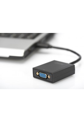 Digitus Адаптер USB 3.0 - VGA Full HD, M/F, 0.15 m