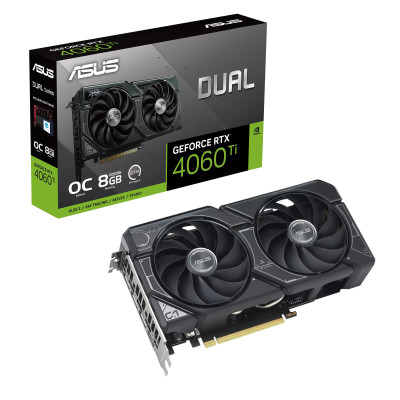 ASUS Відеокарта GeForce RTX 4060 Ti 8GB GDDR6X DUAL OC DUAL-RTX4060TI-O8G