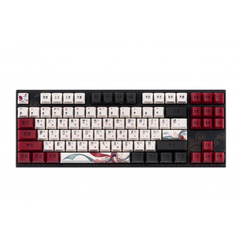 Varmilo Клавіатура механічна VEM87 Beijing Opera 87Key, EC V2 Ivy, USB-A, EN/UKR, White Led, Чорний