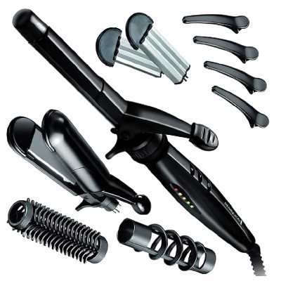 Remington Мультистайлер Multistyle, 25Вт, темп.режимів-5, 110-190С, 5 насадок, кейс, аксесуари, кераміка, тефлон, чорний