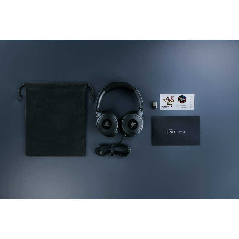 Razer Гарнітура ігрова Kraken V4 X, 7.1, USB-A, 1.8м, RGB, чорний