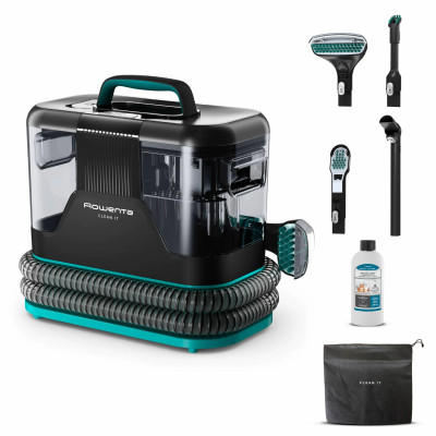 Rowenta Пилосос Rowenta миючий Clean It, 750Вт, конт пилок -1,5л, вода -2,3л, 13500 Па, 4 насадки, чорний