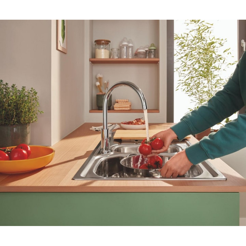 Grohe Змішувач для кухні QuickFix Start Classic, довж.виливу - 223мм, поворотний, 1важіль, хром