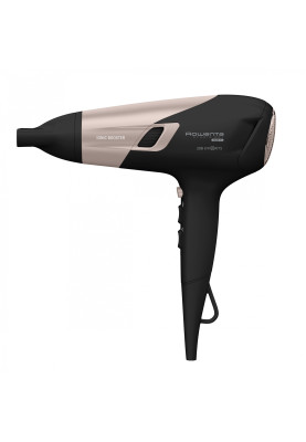 Rowenta Фен Studio Dry Glow, 2100Вт, 3 режими, дифузор, іоніз-я, хол. обдув, чорно-золотий