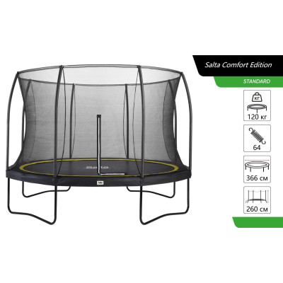 Salta Comfort Edition круглий 366 см Black