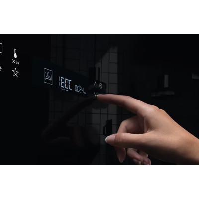 Electrolux Духова шафа електрична, 71л, A+, дисплей, конвекція, піроліз, телескопічні напрямні, чорний+нерж