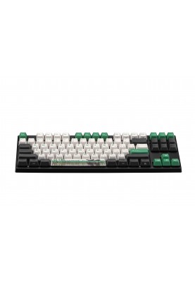 Varmilo Клавіатура механічна VEM87 Panda R2 87Key, EC V2 Sakura, USB-A, EN/UKR, White Led, Зелений