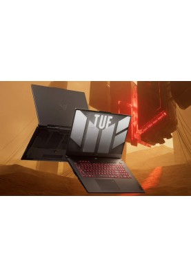 ASUS Ноутбук TUF A17 FA707NU-HX081 17.3" FHD IPS, AMD R7-7735HS, 16GB, F512GB, NVD4050-6, NoOS, Сірий