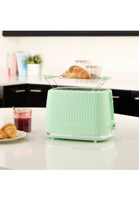 Russell Hobbs Тостер Eden 800Вт, пластик, підігрів, розморожування, фісташковий